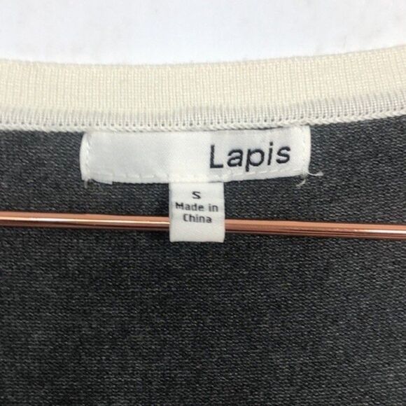 Lapis Boyfriend Striped Wool Cardigan Gray&White New Without Tags Small RM-C - Picture 4 of 6